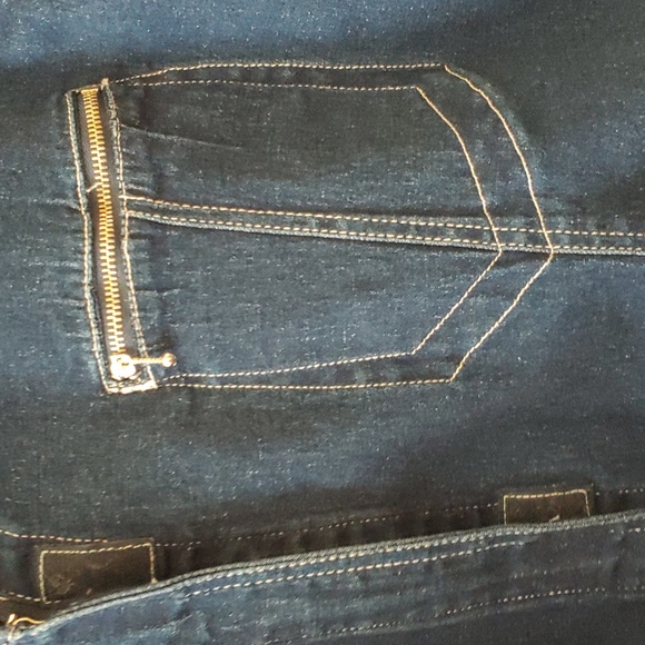 Ashley Stewart spandex denim 3/4 sleeve jean jacket - Picture 4 of 5